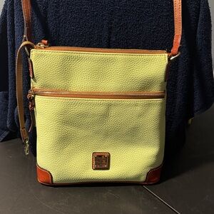 Dooney & Bourke Lime and Tan Crossbody Bag